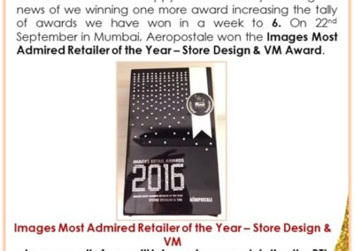 Most Admired Retailer of the year